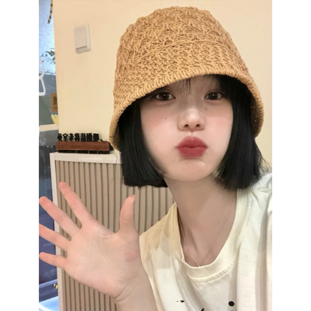 항암모자 가발 암환자 가발모자 버킷햇 모자가발 여성 중년 병원 외출용 - 상품 이미지