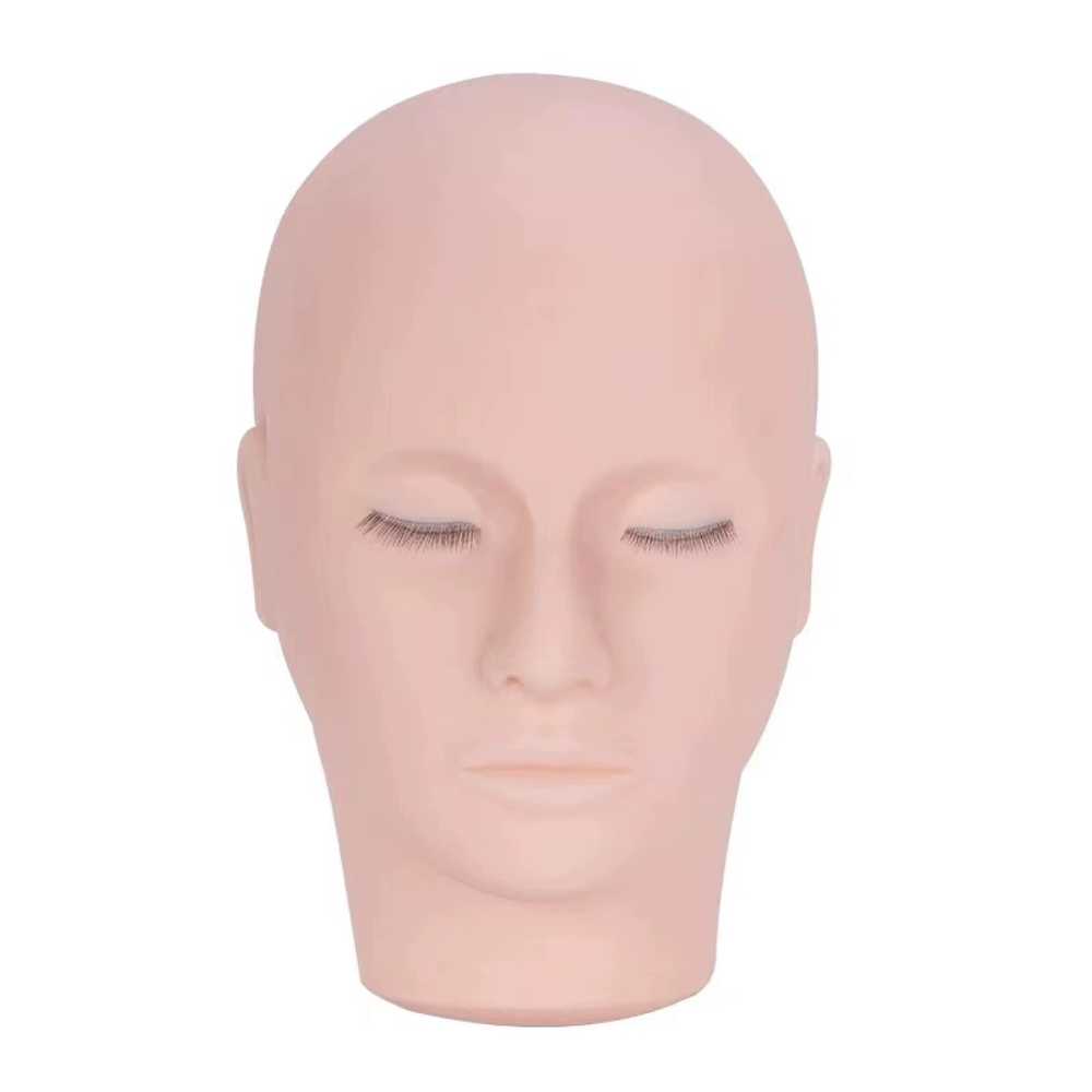 속눈썹 연장 마네킹 초보자 모델 훈련 연습용 눈꺼풀 핑크 속눈썹 눈 이미지 6