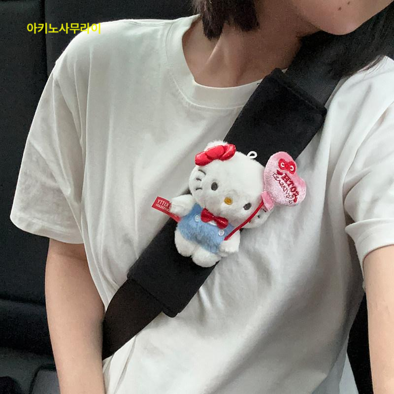 산리오 안전벨트 커버 어깨보호대 차량용 인테리어 장식 소품 선물 커플 풍선 KT 어깨 보호대 - 상세 이미지 3