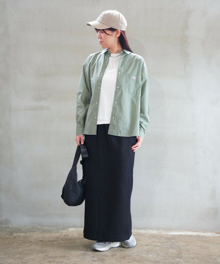 단톤 여성 체크 스트라이프 셔츠 블라우스 긴팔 카라 26FW - 상세 이미지 2
