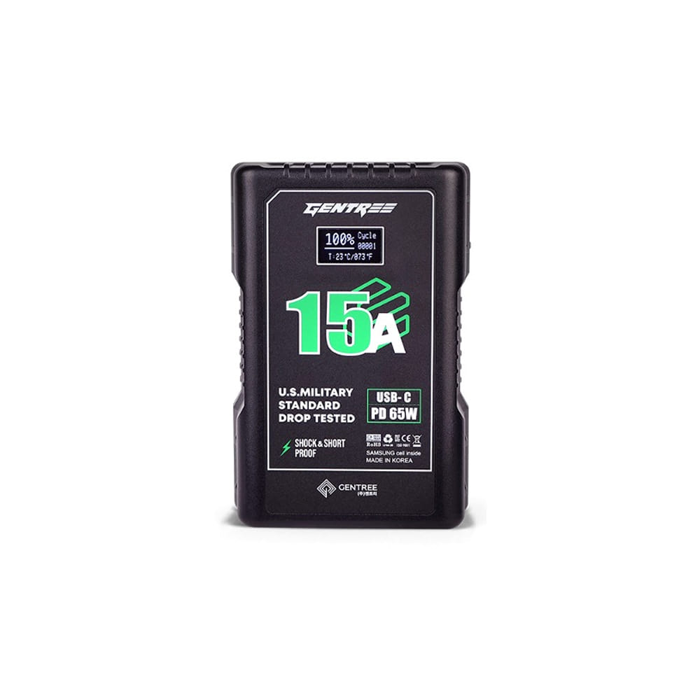 젠트리 E-CUBE-195W15A-D OLED V-마운트 배터리