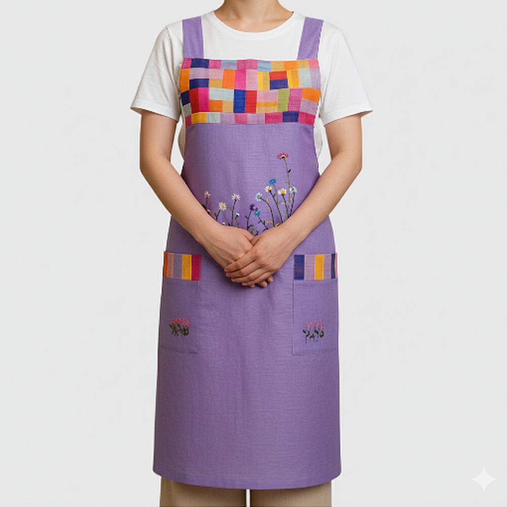전통 한복 모시 앞치마 식당 카페 어린이집 보육교시 명절 추석선물 - 상세 이미지 4