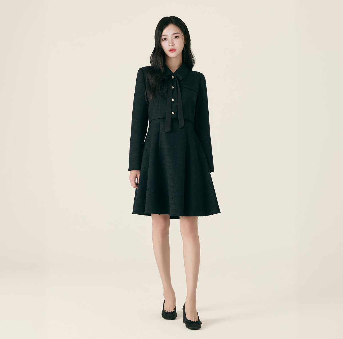 로엠 카라형 미니 트위드 원피스 RMOWG12ST1 상품 이미지