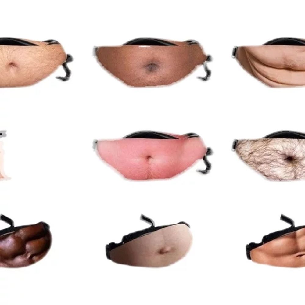 뱃살 가방 뱃살힙백 복대가방 허리 무쓸모 킹받는 힙색 A. 털 적은 배 - 상세 이미지 5