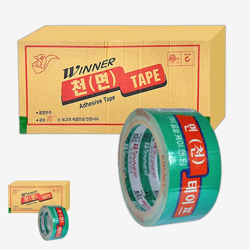 국내생산 박스포장 청테이프 고밀도접착 산업용결속 덕트테이프 48mm 1박스 40개입 - 상품 이미지