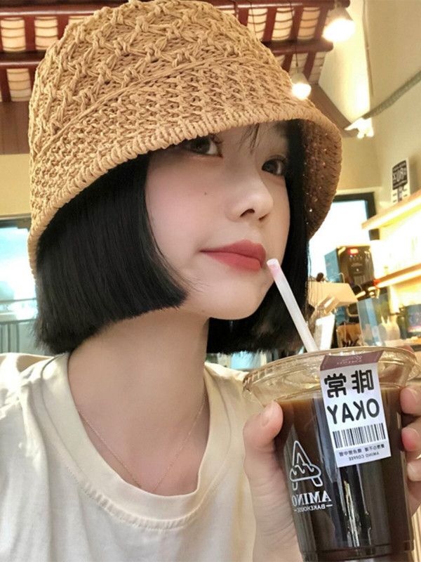 항암모자 가발 암환자 가발모자 버킷햇 모자가발 여성 중년 병원 외출용 - 상세 이미지 2