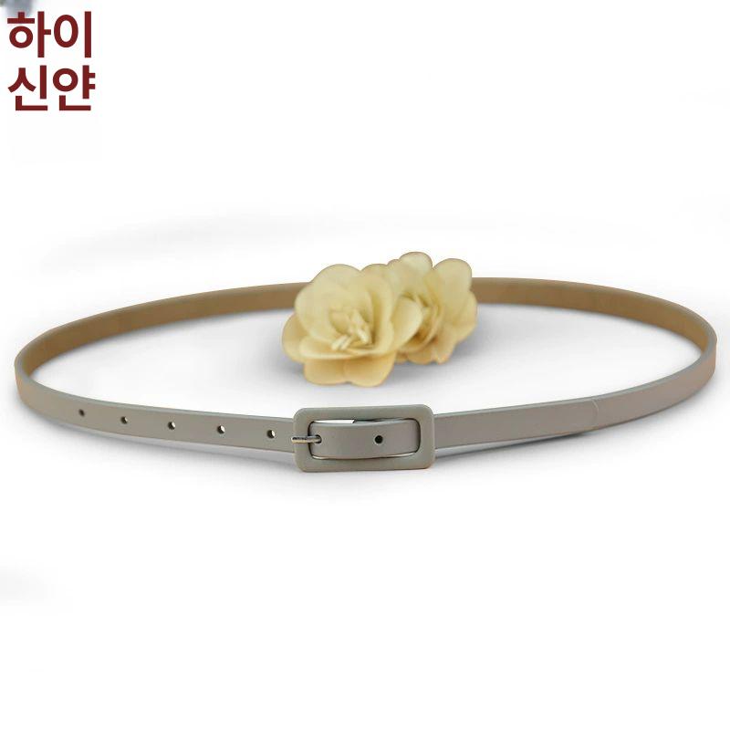얇은 가죽 벨트 여성 허리띠 원피스 가죽벨트 - 상품 이미지
