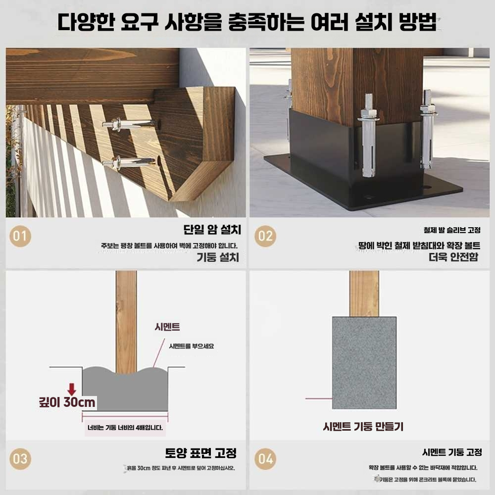 테라스파고라 전원 주택 마당 오두막 지붕 쉼터 주택 복열모델-길이3mx너비1.3mx높이2m - 상세 이미지 5