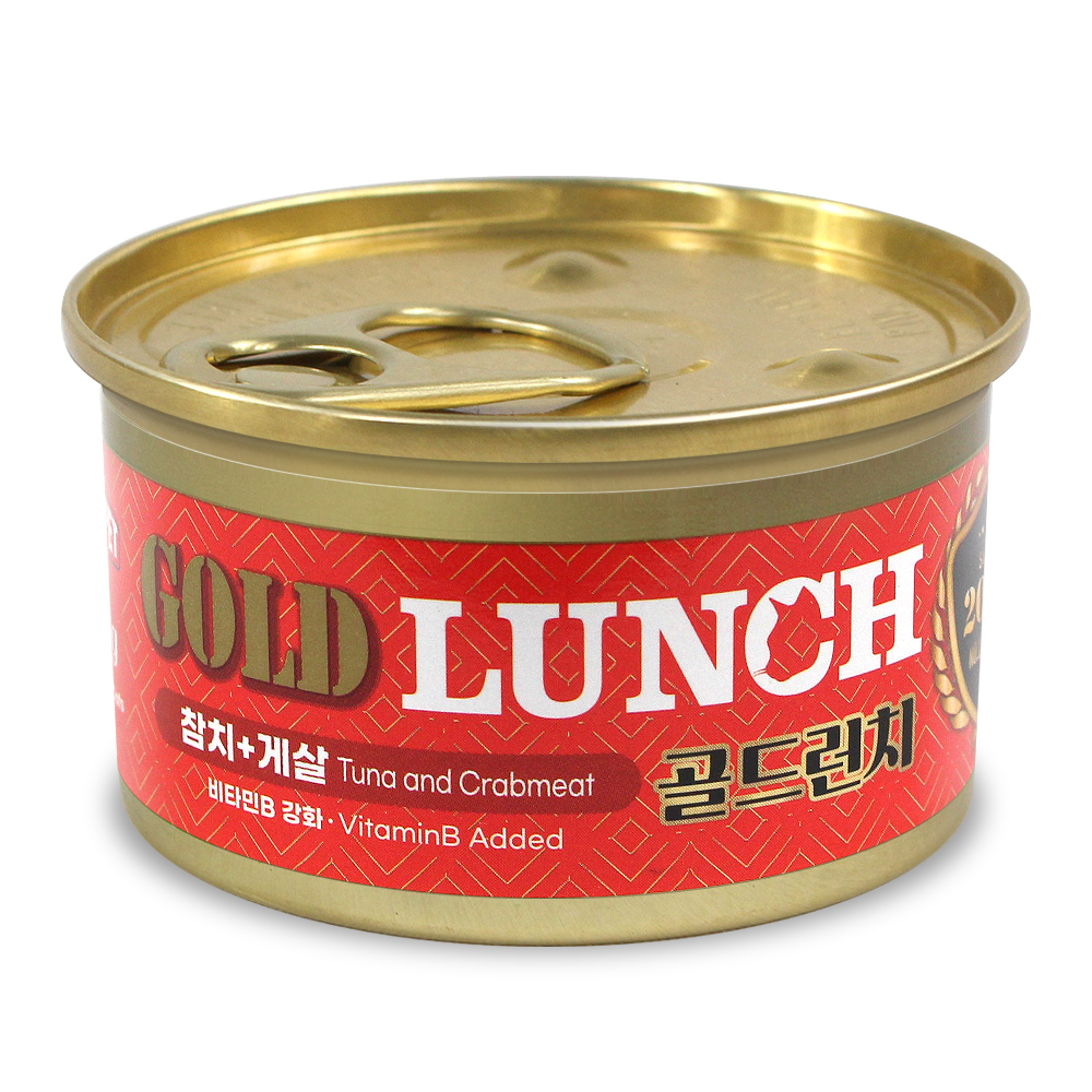 [+N포인트 1천] 프리미엄 골드런치캔 고양이캔 습식 게살 참치, 80g, 24개 - 상세 이미지 2