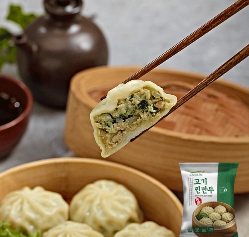 냉동만두 찐만두 4종 고기 김치 갈비 사천짬뽕 전자레인지 간편식 아침대용 168g x 5봉 - 상세 이미지 3