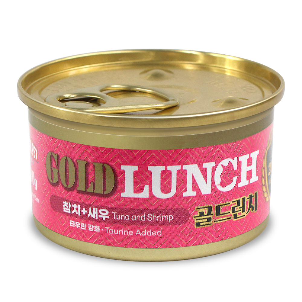 [+N포인트 1천] 프리미엄 골드런치캔 고양이캔 습식 새우 참치, 80g, 24개 - 상세 이미지 2