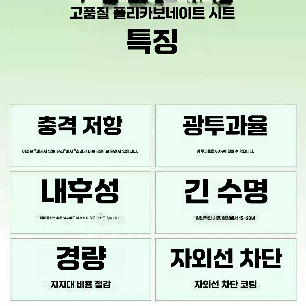 렉산폴리카보네이트 어닝 복층 골판 방수 차고 처마 두께0.8mm-30m(폭0.8m) - 상세 이미지 5