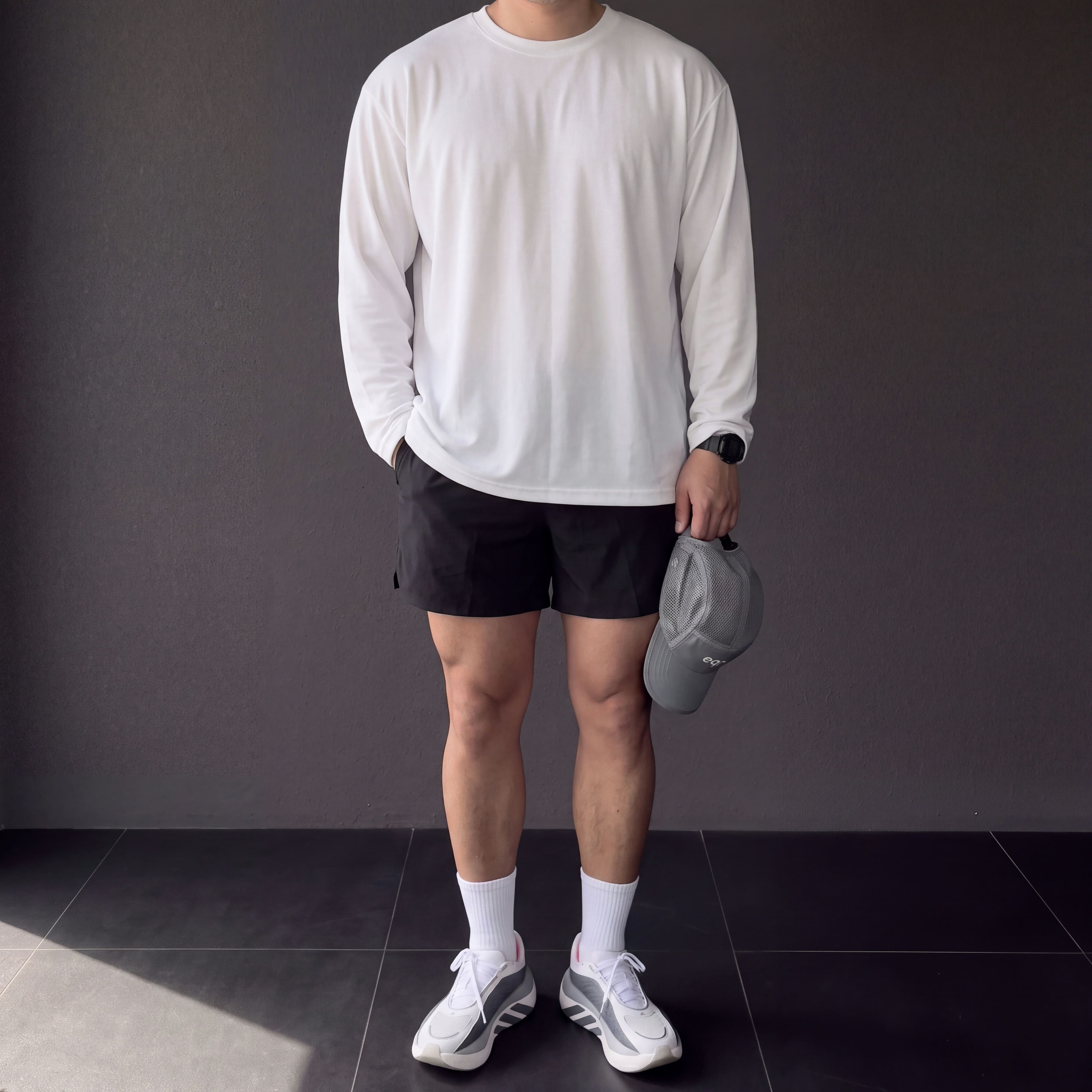 1+1 러닝긴팔 짐웨어 단톤티셔츠 - 상세 이미지 2