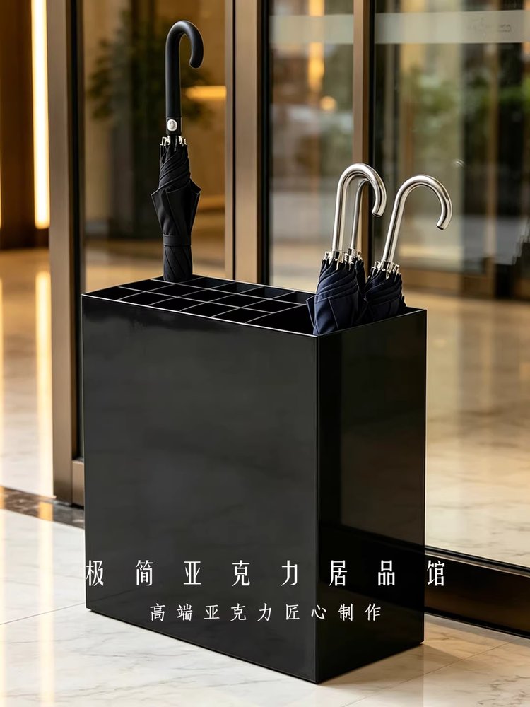 아크릴 우산꽂이 카페 장우산 대용량 우산보관함 로비 초록 이미지 6