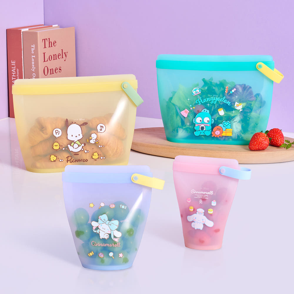 락앤락 락앤락 산리오캐릭터즈 실리콘 지퍼백 4P 풀세트(400ml+700ml+1.3Lx2)