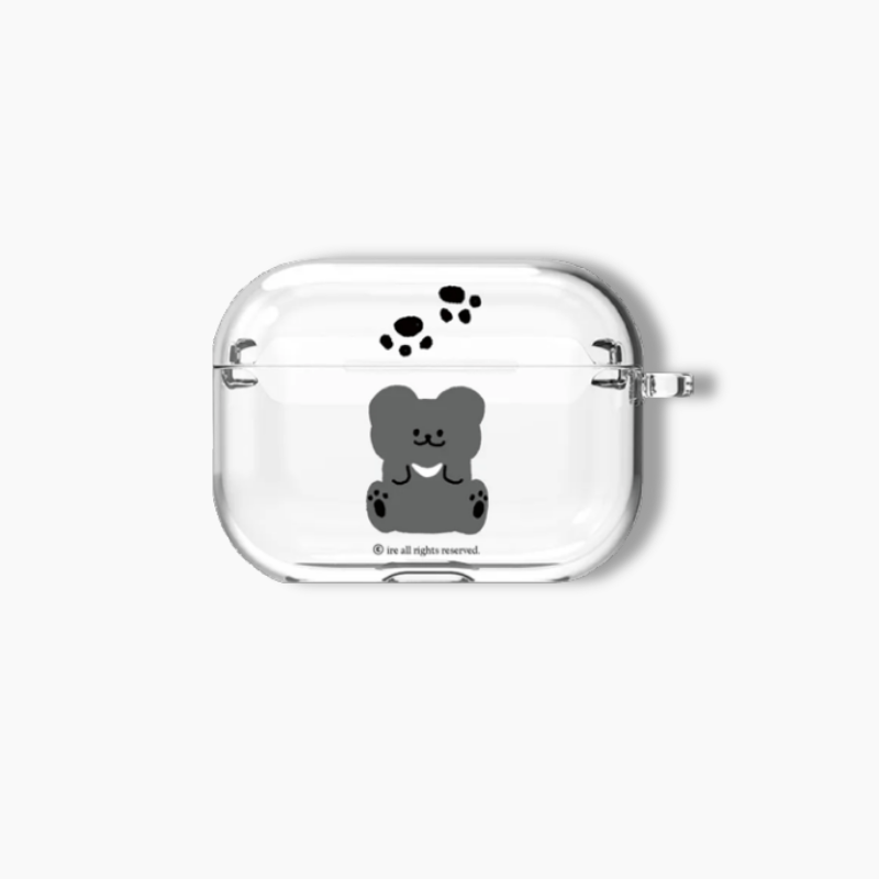 [이레케이스] 에어팟 버즈 케이스 투명 하드 클리어 반달곰 애플 갤럭시 귀여운 캐릭터 프로 - 상품 이미지