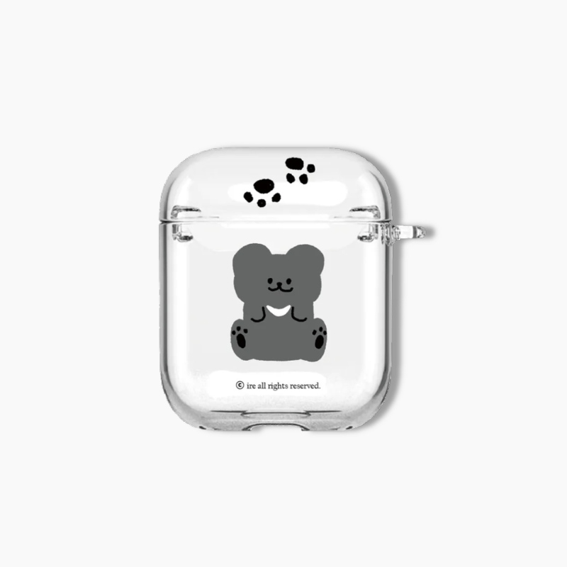 [이레케이스] 에어팟 버즈 케이스 투명 하드 클리어 반달곰 애플 갤럭시 귀여운 캐릭터 프로 - 상세 이미지 3