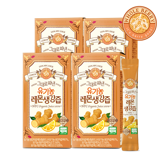 홀베리 그대로 짜낸 유기농 레몬생강즙 15g 14포, 4개 - 상세 이미지 3