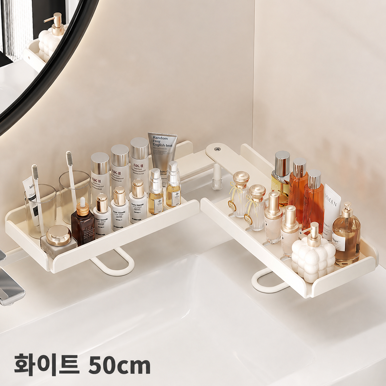 어반홈 업그레이드 접이식 무타공 욕실 선반 물빠짐 접을 수 있는 코너 - 상세 이미지 4