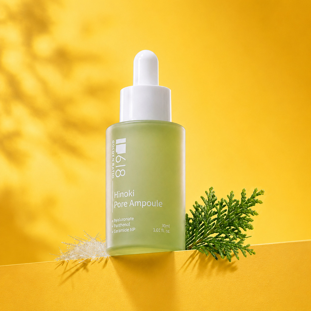 1.618 황금비율 스피큘 편백수 모공앰플 미백 주름개선 30ml, 1개