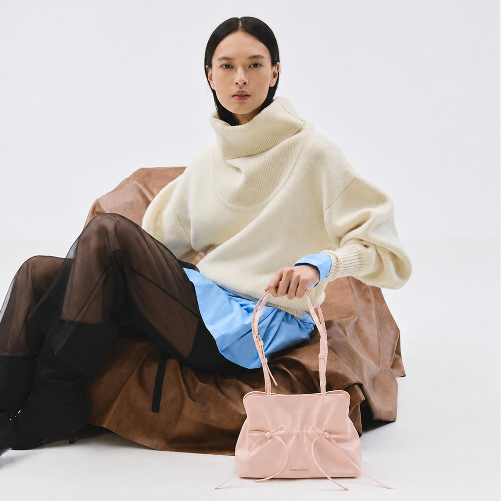 [찰스앤키스] 리스 셔링 보우 숄더백 2colors CK2-20151672 - 상세 이미지 4