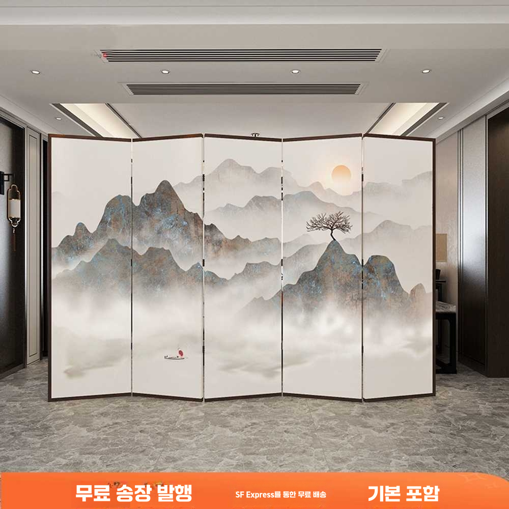 제사용병풍 칸막이 엔틱 설날 차례 가림막 환갑 잔치 폭40CMx높이180CM(4칸) - 상세 이미지 2