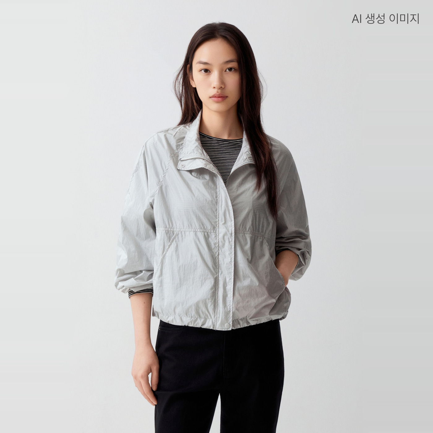 스파오 썸머 시스루 블루종 SPJJG37W02 - 메인 이미지
