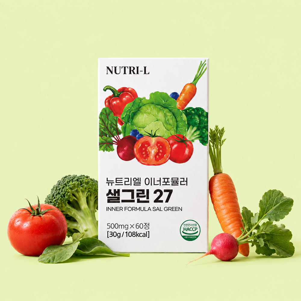 뉴트리엘 샐그린27 식이섬유 유산균 장건강 식전야채 식단관리 영양제 60정, 1개 상세 이미지 3