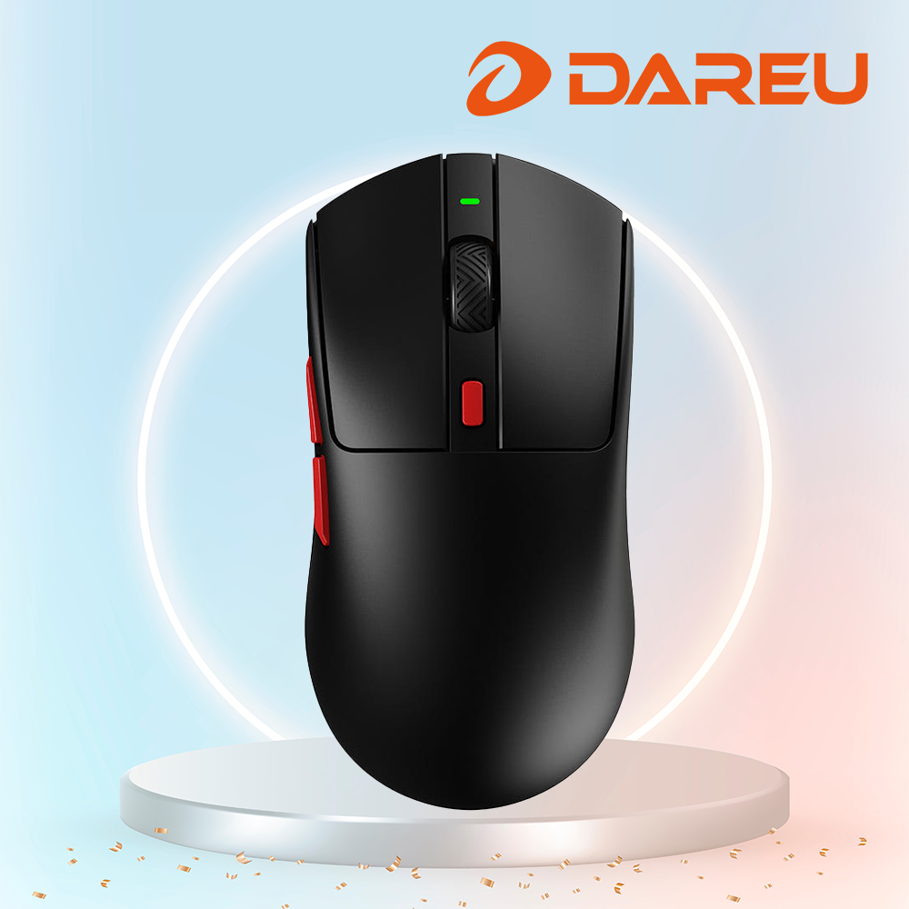 다얼유 AE6 V2 8K 초경량 저소음 유무선 게이밍 마우스 블랙 - 상품 이미지