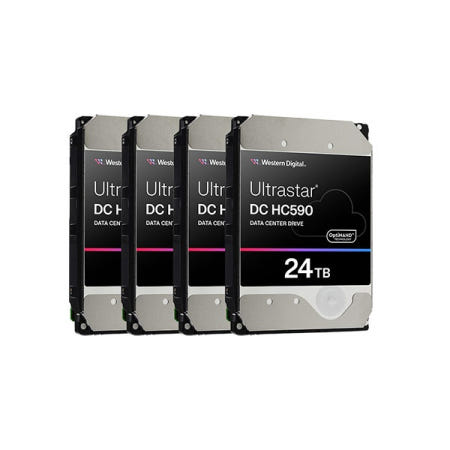 WD Ultrastar DC HC590 NAS / 24TB x 4개 나스 하드 / WUH722624ALE6L4