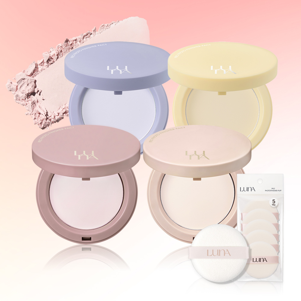 루나 프로포토피니셔 파우더팩트 7.8~8.5g (SPF25 PA++) (+파우더브러쉬) - 메인 이미지