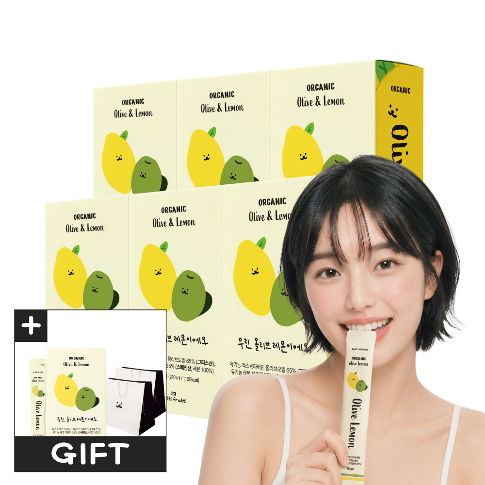 뚜띠프루티 유기농 올리브 레몬 더블샷 올레샷 올리브레몬샷 즙 올리브오일 스틱, 6박스 - 상품 이미지