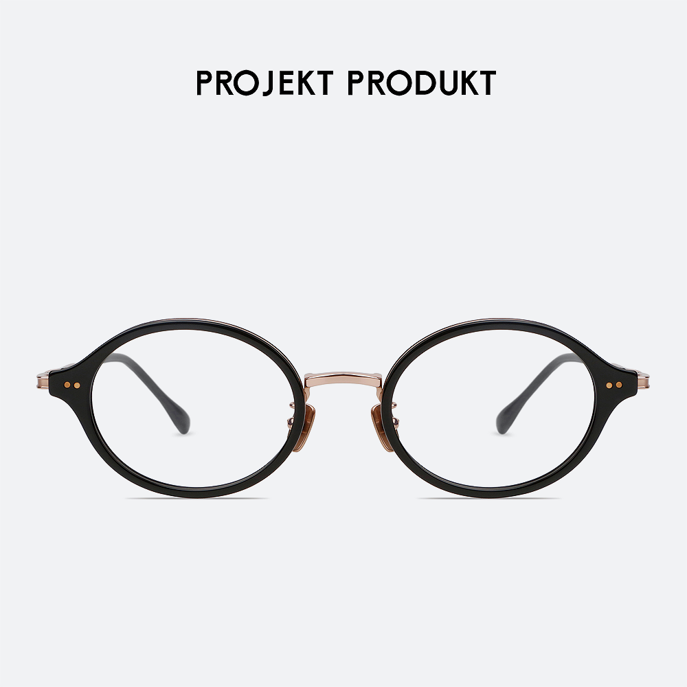 프로젝트프로덕트 안경 RM15 C1PG 블랙 로즈골드 오벌 콤비 안경테 이미지 6