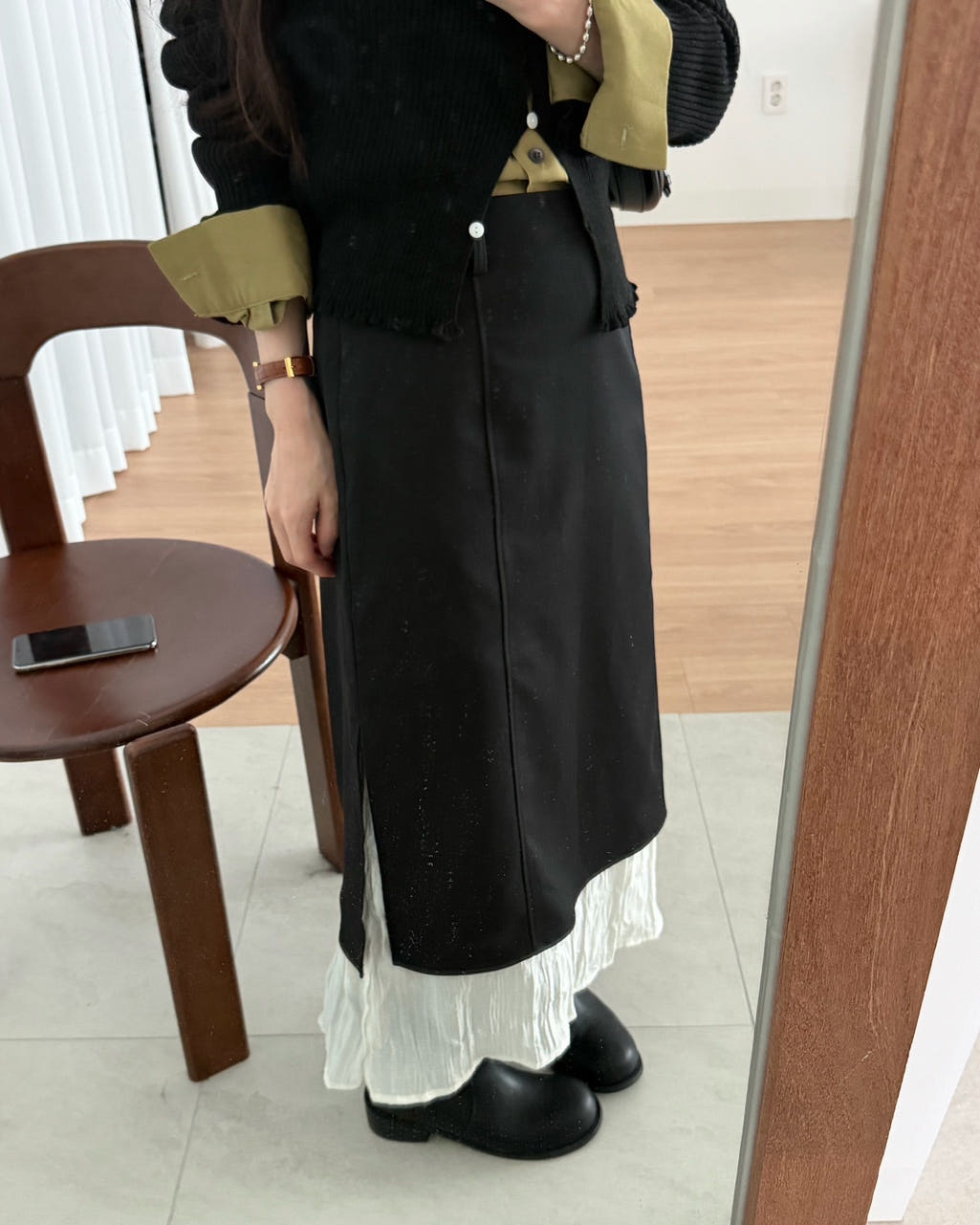 타본 여성 가을 하이웨스트 레이어드 밴딩 H라인 롱 스커트 가격 비교 유인어스 타본 여성 가을 하이웨스트 레이어드 밴딩 H라인 롱 스커트