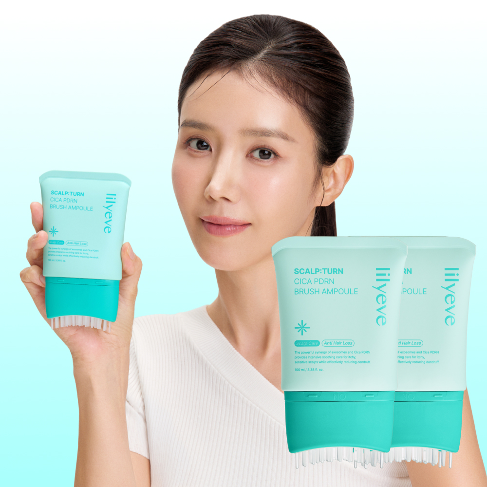 릴리이브 스칼프턴 시카 PDRN 앰플 모낭염 지루성두피염 두피스케일링 100ml, 2개 - 상품 이미지