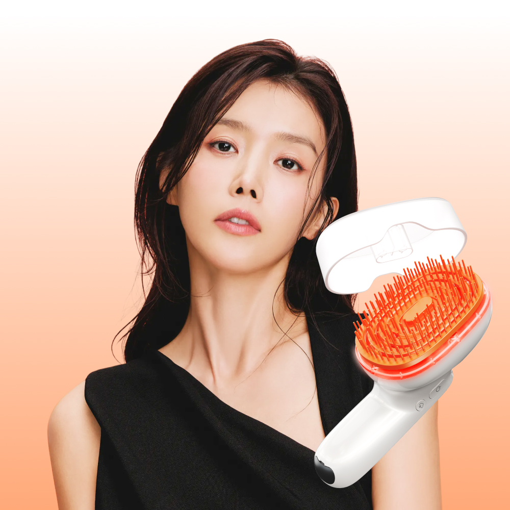 릴리이브 그로우턴 브러쉬 스팀부스터 탈모 두피마사지 탄력 모발 스팀테라피 - 상품 이미지