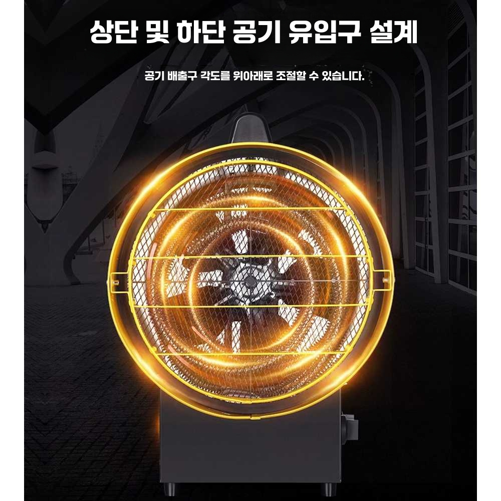 산업용열풍기 히터 난로 온풍기 축사 팬히터 난방기 220V/3KW - 상세 이미지 4