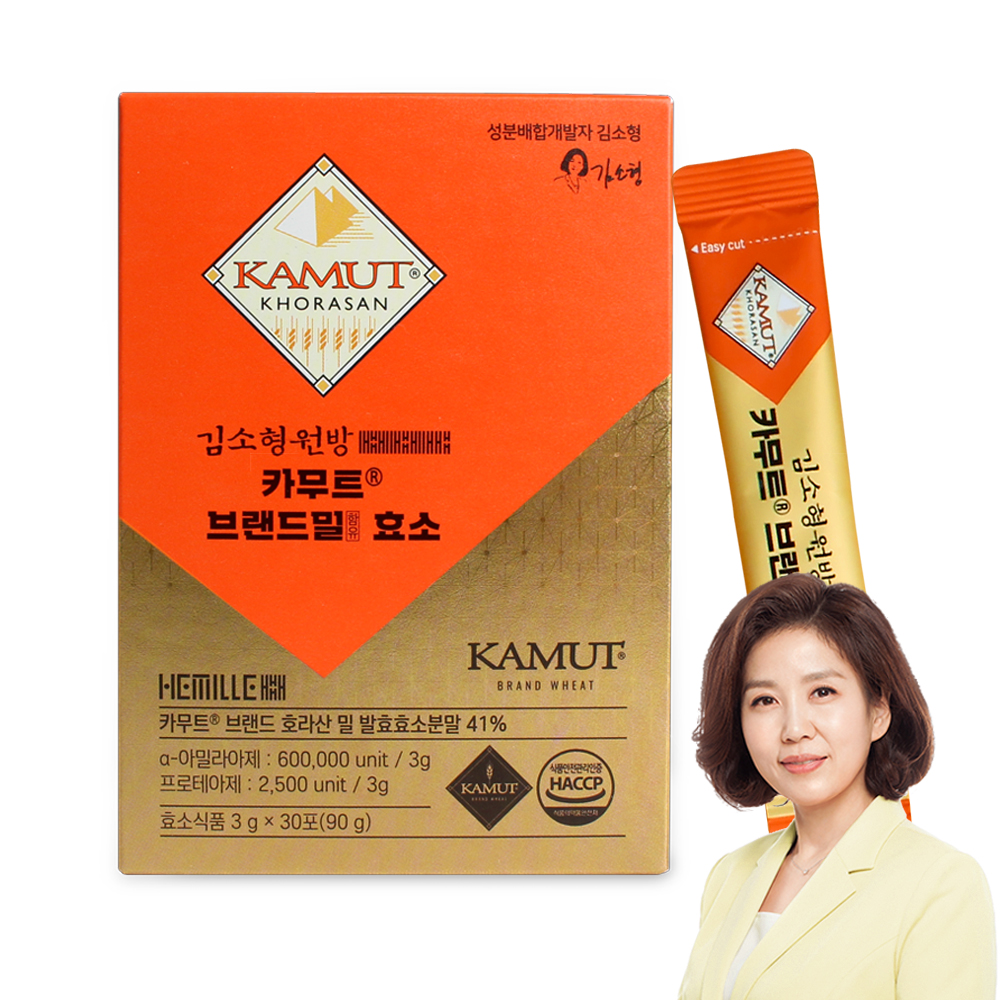 김소형 원방 카무트 브랜드밀 효소 3g x 30포 - 상품 이미지