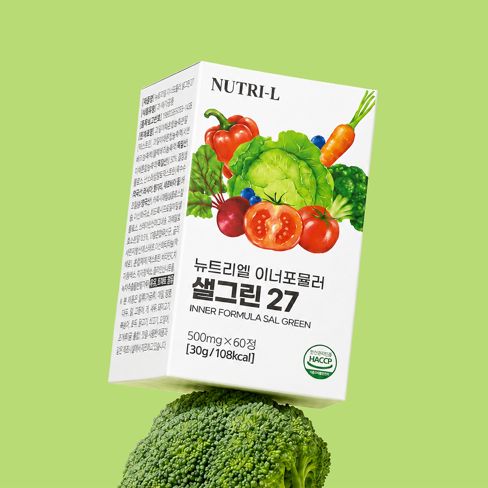 뉴트리엘 샐그린27 식이섬유 유산균 장건강 식전야채 식단관리 영양제 60정, 1개 상세 이미지 5