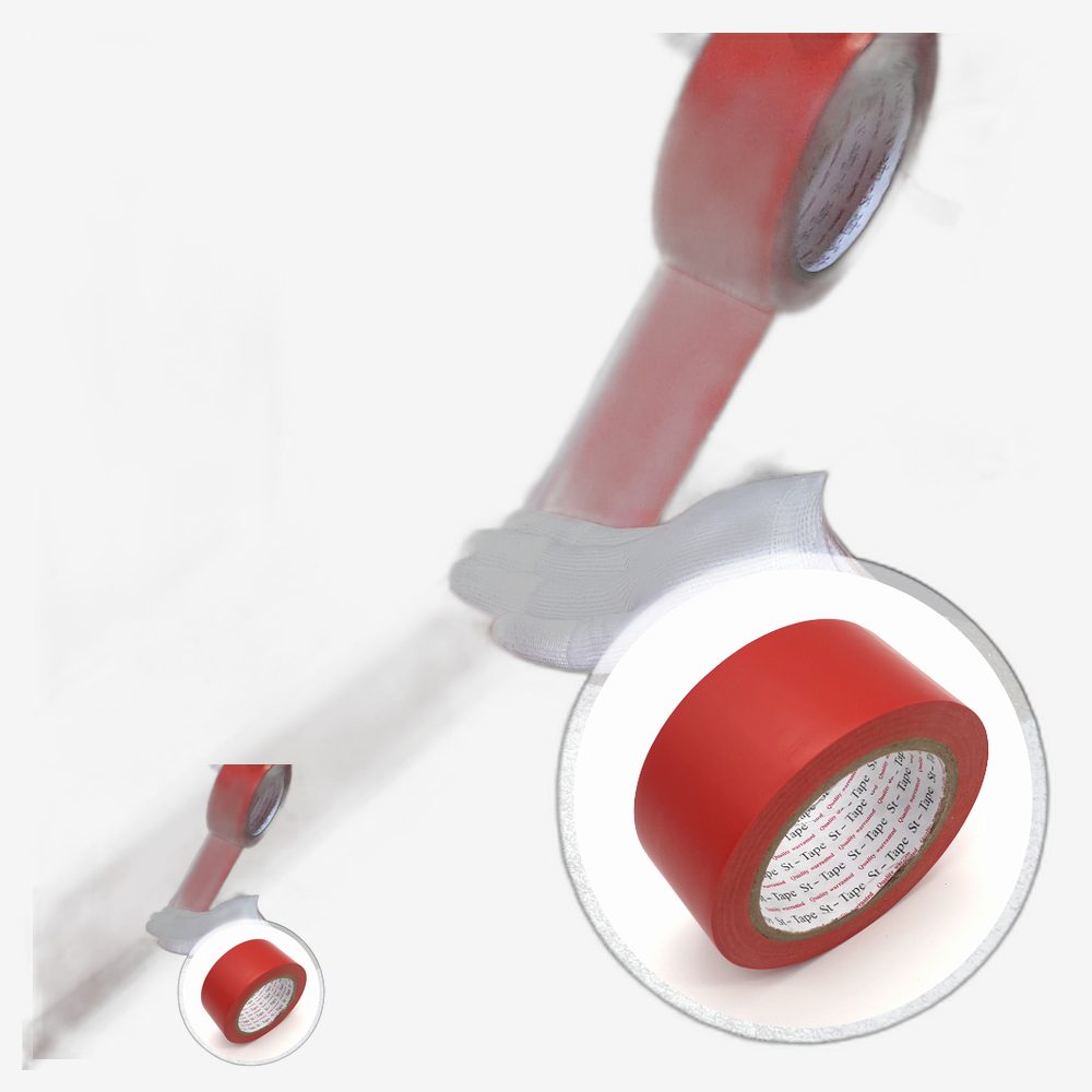 PVC재질 주차장안전 라인테이프 고탄성 헬스장경계 바닥표시테이프 48mm 33m - 메인 이미지