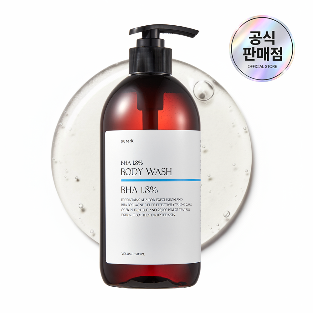 퓨어케이 바하 1.8% 등드름 바디워시 라임바질앤만다린, 500ml, 1개 - 메인 이미지