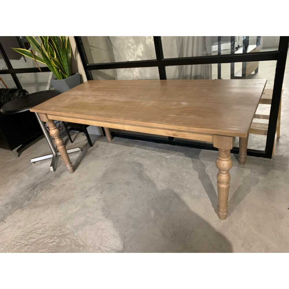 빈티지원목테이블 우드 상판 월넛 레스토랑 4인용 120x60x75 - 상세 이미지 3