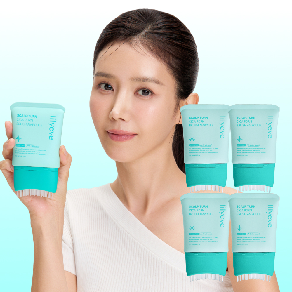 릴리이브 스칼프턴 시카 PDRN 앰플 모낭염 지루성두피염 두피스케일링 100ml, 4개 - 상품 이미지