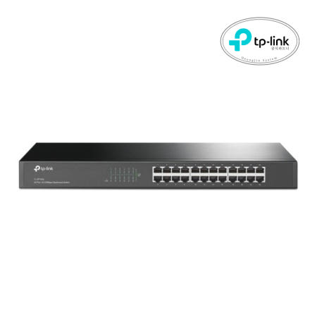 티피링크 TL-SF1024 | 24포트 인터넷허브 스위칭허브 랜허브 10/100Mbps 사무실 PC 연결용