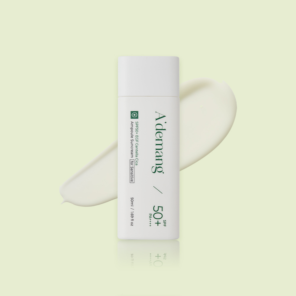 아드망 SPF50+ EGF 센텔라시카 앰플 선크림 포 센시티브 50ml - 상품 이미지