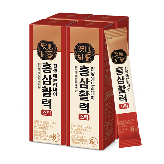 웰라이프 진생에브리데이 홍삼활력스틱 10g, 7포, 4개 - 상품 이미지
