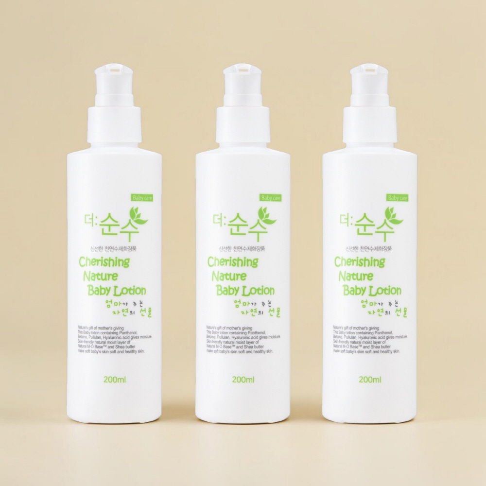 [3개] 더순수 아기 로션 저자극 보습 진정 200ml, 3개