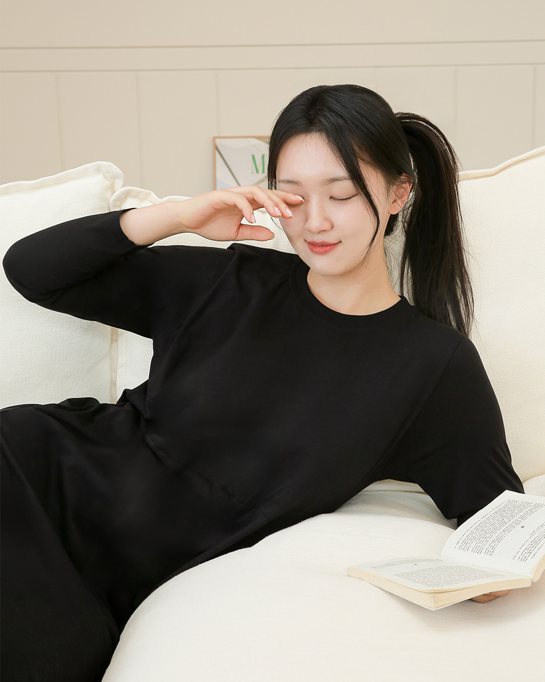 라이프롬 티안나 롱슬리브 원피스 노브라 노브라티 여자 원피스 상품 이미지
