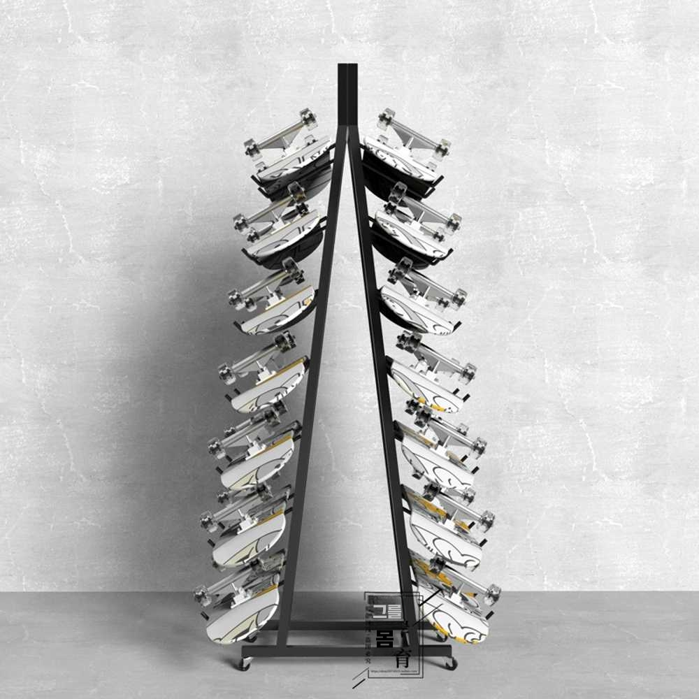 스노우보드 정리대 겅리 서핑 디스플레이 샵 매장용 블랙(25x25x68CM)4단 - 상품 이미지