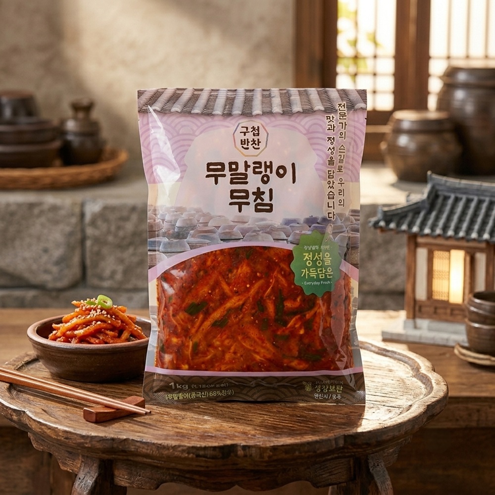 구첩반상 오독오독 식감천재 매콤달콤 무말랭이 무침 1kg 외 반찬거리 - 상품 이미지